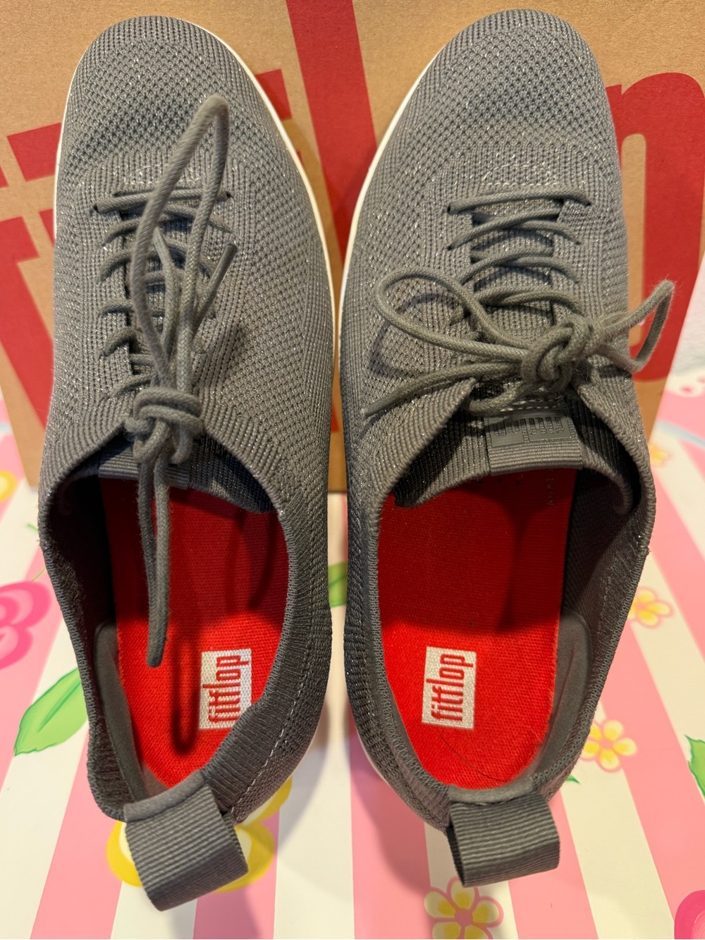 FitFlop‎ Sneakers, gray sparkle, size 9